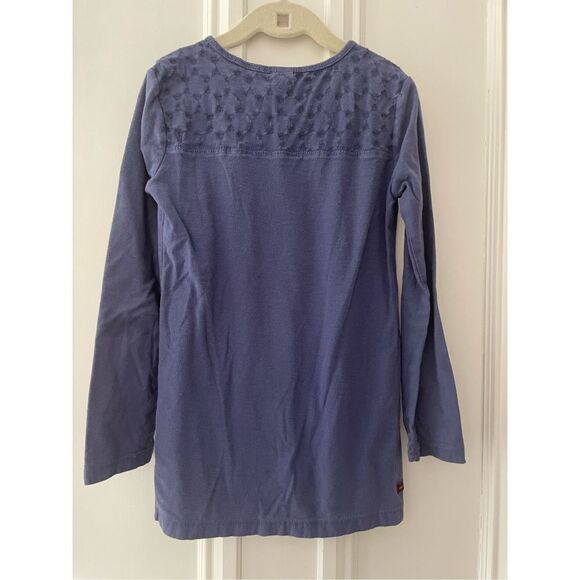 Tea Collection Dark purple w/ pink pattern numbers graphic long sleeve tee 6-7 - Picture 3 of 3
